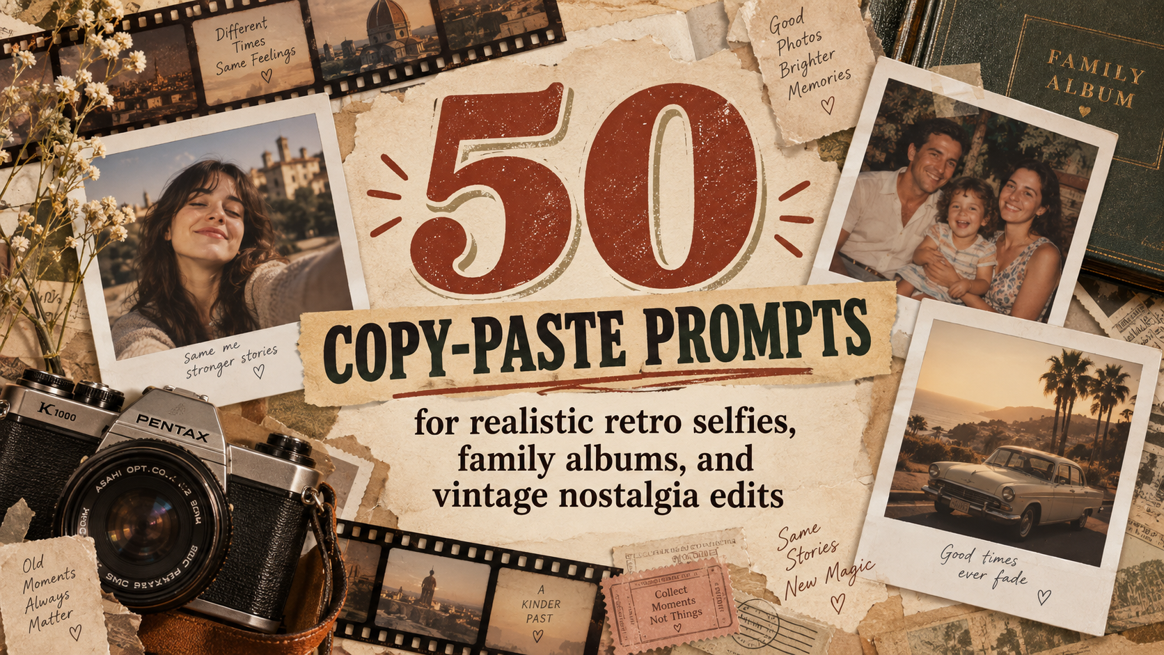Make Any Photo Look Like the 80s or 90s: 50 AI Image Prompts for the Viral Retro Trend